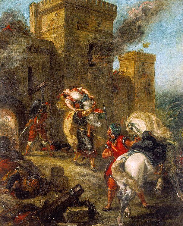 Eugene Delacroix The Abduction of Rebecca_3 Spain oil painting art